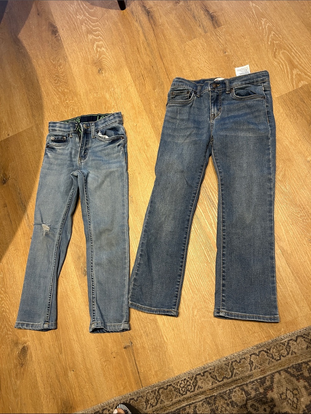 Boys Bootcut Denim Jeans in Medium Blue